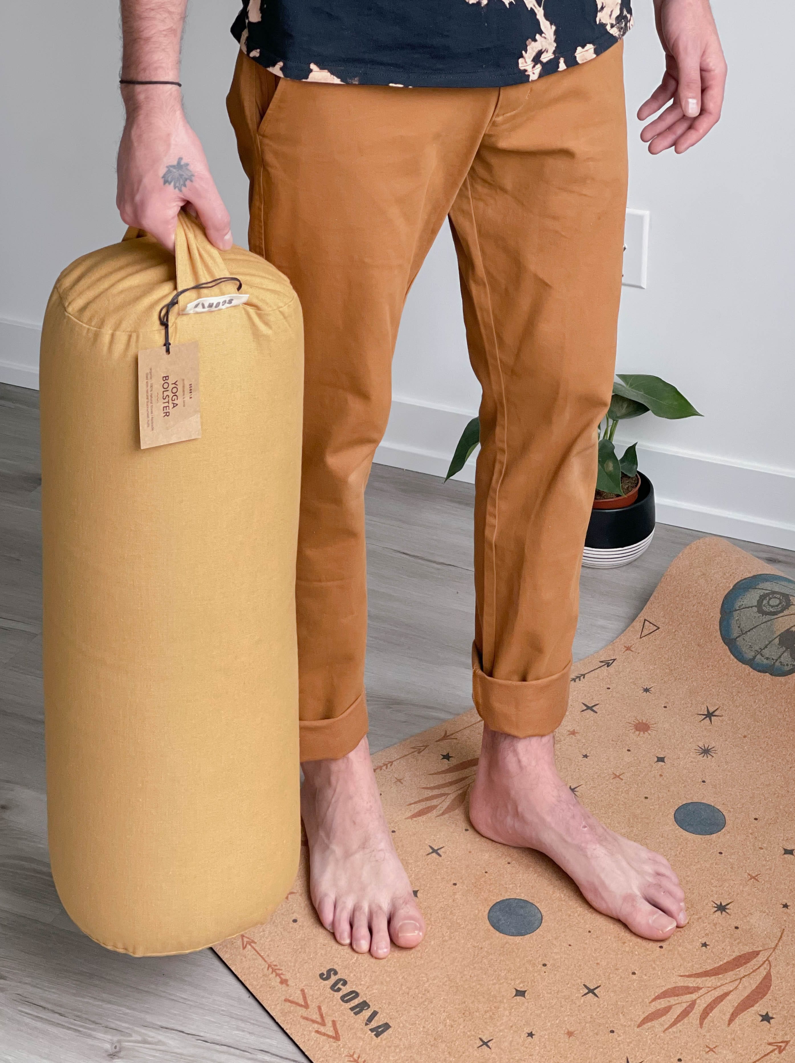 Natural Organic Yoga Bolster Amber Gold