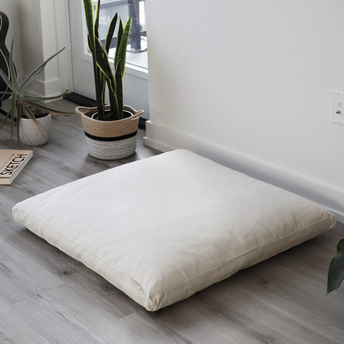 White Meditation Set Seat Zabuton Scoria Canada