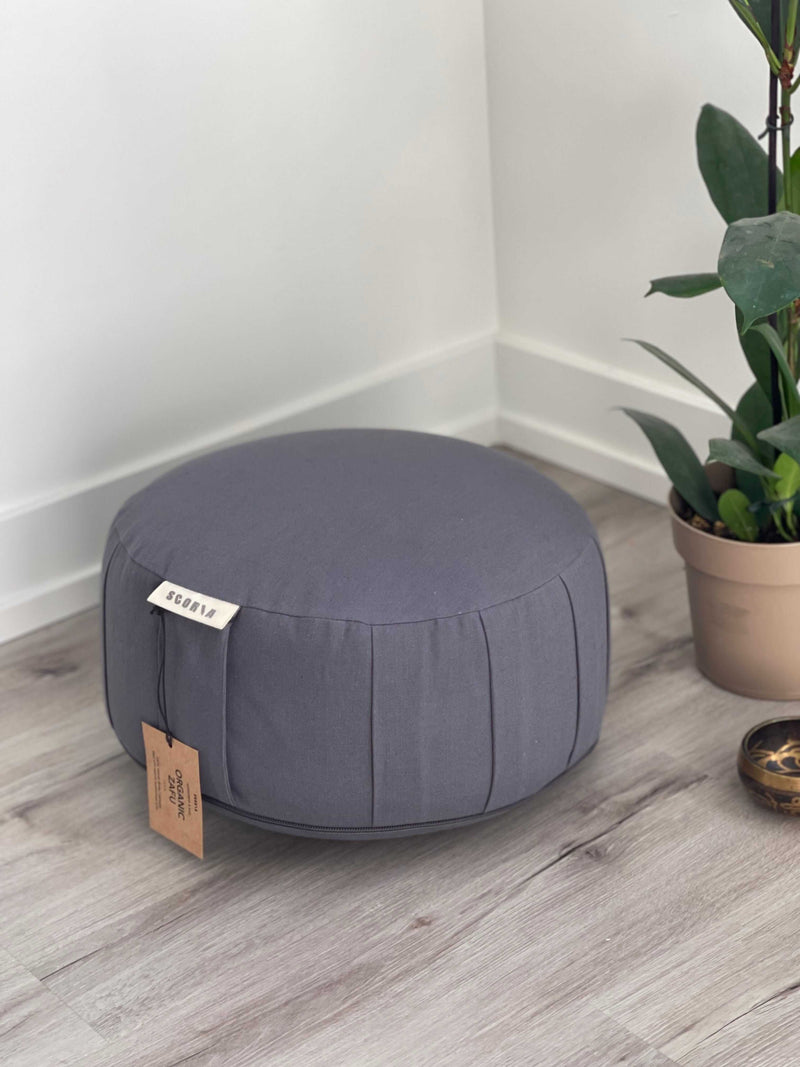 Zafu Natural Meditation Cushion | Shadow Grey