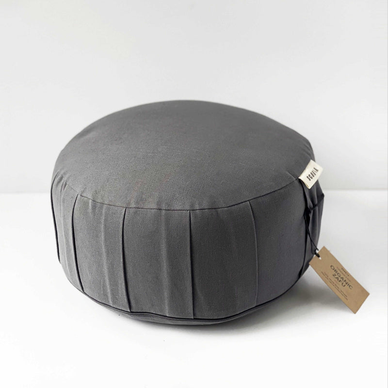 Zafu Natural Meditation Cushion | Shadow Grey