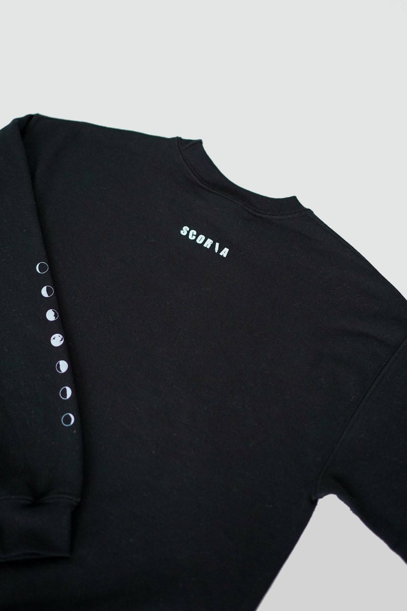 Scoria's Yoga Moon Phases Black Sweatshirt – Scoria Canada
